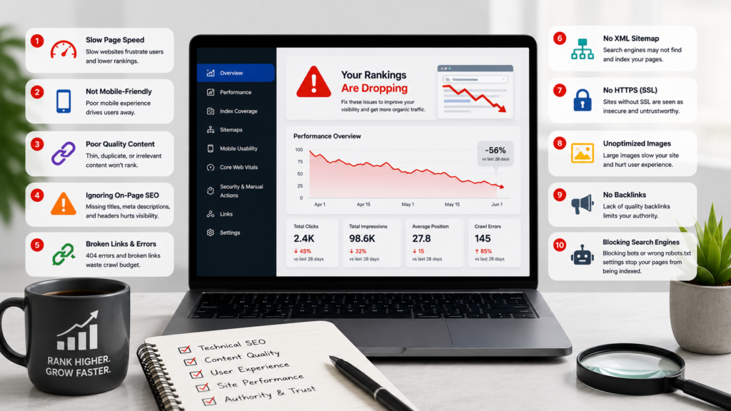 10 Mistakes That Kill Your Website’s Google Rankings
