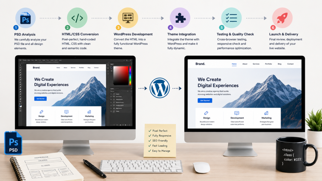 PSD to WordPress What the Process Actually Looks Like